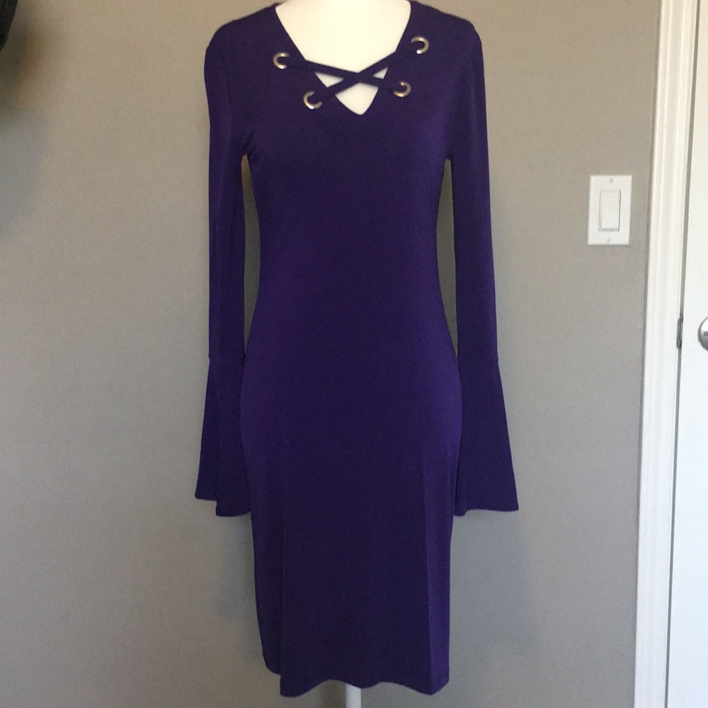 NWT Michael Kors LaceUp Bell Sleeve Dress 7289M407